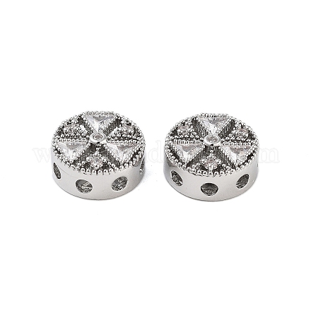 Латунные микропаве из прозрачного кубического циркония KK-Z059-04P-1