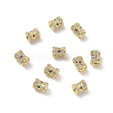 Латунные микро проложить кубического циркония бусы KK-Z114-18G-1