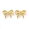 Rack Plating Alloy Beads, Bowknot, Golden, 13.5x10x5mm, Hole: 2mm
