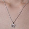 Non-Tarnish 201 Stainless Steel Hollow Shell Pendant Necklace, Stainless Steel Color, 17.72 inch(45cm)