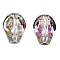 Electroplate Glass Beads Strands, Skull, Medium Orchid, 10x8x7.5mm, Hole: 1mm, about 65pcs/strand, 25.59''(65cm)