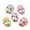Opaque Cartoon Resin Decoden Cabochons, Cute Girl, Mixed Color, 24x19x6mm