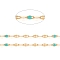 Handmade 304 Stainless Steel Dapped Chains, Cable Chains, with Enamel and Spool, Soldered, Flat Oval, Long-Lasting Plated, Dark Turquoise, 3x1.5x0.1~1mm, about 32.8 Feet(10m)/roll