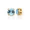 Preciosa® MAXIMA Crystal in Sew-On Cup, Czech Crystal, 719 37 081 Chaton(Round), Golden, 60000 Aquamarine, SS39(8.15~8.4mm)