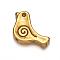 Tibetan Style Alloy Beads, Bird, Cadmium Free & Lead Free, Antique Golden, 9x15x2.5mm, Hole: 1.5mm