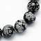 Natural Snowflake Obsidian Round Beads Strands, 4.5mm, Hole: 0.8mm, about 83~90pcs/strand, 15 inch