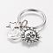 Alloy Keychain, with 316 Surgical Stainless Steel Key Ring, Sun, Star and Moon, Mixed Color, 51mm