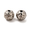 Non-Tarnish 201 Stainless Steel Beads, Textured, Round, Stainless Steel Color, 8mm, Hole: 1.5mm
