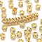Brass Rhinestone Spacer Beads, Grade AAA, Wavy Edge, Nickel Free, Golden Metal Color, Rondelle, Crystal, 8x3.8mm, Hole: 1.5mm