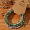 Handmade Summer Vacation Style Synthetic Quartz Braided Beaded Bracelet Sets for Women Girl, Mixed Color, Adjustable, 4pcs/set