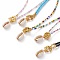 Electroplate Natural Cowrie Shell Pendant Necklaces, with Round Mixed Style Glass Seed Beads, Golden, Mixed Color, 17.91 inch(45.5cm)