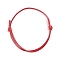 Korean Waxed Polyester Cord Bracelet Making, Red, Adjustable Diameter: 40~70mm