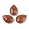 Synthetic Goldstone Cabochons, Teardrop, Faceted, 18x13x6mm