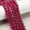 Natural & Dyed Malaysia Jade Bead Strands, Round, Medium Violet Red, 8mm, Hole: 1.0mm, about 48pcs/strand, 15 inch