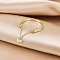 925 Sterling Silver Finger Rings for Women, with Chain & Heart, Real 14K Gold Plated, 2.5~18.5mm, US Size 7 1/4(17.5mm)