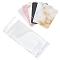 60Pcs 6 Colors Paper Jewelry Display Cards, for Earring, Pendant Necklaces, Rectangle with Marble Pattern, Mixed Color, 7x5cm, about 10pcs/color