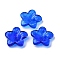 Glass Beads, Star, Blue, 20.5x21.5x5.5mm, Hole: 1.6mm