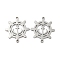 Non-Tarnish 304 Stainless Steel Connector Charms, Helm, Stainless Steel Color, 19x17x1mm, Hole: 1mm