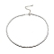 Clear Cubic Zirconia Tennis Necklace for Women, Platinum, 12.99 inch(33cm)