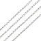 Tarnish Resistant 304 Stainless Steel Cable Chains, Unwelded, Stainless Steel Color, 2x1.5x0.4mm