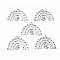 Non-Tarnish 304 Stainless Steel Pendants, Arch with Grass, Stainless Steel Color, 26x36x1mm, Hole: 1.2mm