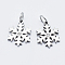 Eco-Friendly 316 Surgical Stainless Steel Micro Pave Cubic Zirconia Charms, Snowflake, Stainless Steel Color, 13.5x10.5x1.5mm, Hole: 3.5mm