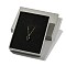 Python Pattern Cardboard Jewelry Set Boxes, with Black Sponge, for Jewelry Gift Packaging, Rectangle, Silver, 16.1x12.2x2.95cm