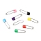 Stainless Steel Safety Pins, with ABS Plastic Head, Mixed Color, 42x10.5x5mm