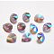 Faceted Glass Rhinestone Pendants, Imitation Austrian Crystal, teardrop, Violet, 8x6x4mm, Hole: 1mm