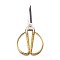 Stainless Steel Scissors, with Zinc Alloy Handle, Golden, 18.8x9.5x1.15cm