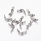 Tarnish Resistant 304 Stainless Steel Bead Tips, Calotte Ends, Clamshell Knot Cover, Stainless Steel Color, 5x2.5mm, Hole: 1mm