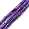 Natural Calcite Beads Strands, Column Bamboo Shape, Dyed & Heated, 12x4~5mm, Hole: 1mm,  about 34pcs/strand, 15.71~ 15.79 inch(39.9~40.1cm)