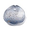 Two Tone Glass Pendants, Peony Petaline Charms, Cornflower Blue, 17x17x5mm, Hole: 1.6mm