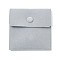 Velvet Jewelry Bags, Square, Light Grey, 9.8x10x1.1cm