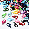 Spray Painted Eco-Friendly Alloy Lobster Claw Clasps, Cadmium Free & Nickel Free & Lead Free, Mixed Color, 12.5x8x3mm, Hole: 1.2mm