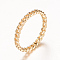 Brass Hollow Finger Rings, Light Gold, Inner Diameter: 16mm