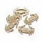 Alloy Pendants, Ocean Theme, Lead Free & Nickel Free & Cadmium Free, Crab, Real 14K Gold Plated, 33x52x3mm, Hole: 3mm