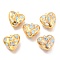 Natural Pearl Pendants, with Golden Brass Findings, Heart, Light Blue, 28~30x27.5~30x14.5~16mm, Hole: 2.2mm