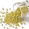 DIY Craft Beads 12/0 Opaque Colors Lustered Round Glass Seed Beads, Yellow, Size: about 2mm in diameter, hole:1mm, about 3304pcs/50g