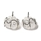 Natural Quartz Crystal Copper Wire Wrapped Pendants, Rock Crystal Cloud Charms with Brass Beads, Rack Plating, Platinum, 47~50x44.5~45x11~12mm, Hole: 6x5.5mm