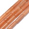 Natural Red Aventurine Beads Strands, Column, 11~15x3.5~4.5mm, Hole: 1~1.2mm, about 28~30pcs/strand, 15.1~15.9 inch(38.5~40.5cm)