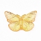 Resin Pendants, Butterfly, Yellow, 15x23x3mm, Hole: 1mm