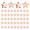 Brass Beads, Star, Rose Gold, 7.5x8x3mm, Hole: 1.6mm, 60pcs/box