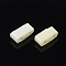 2-Hole Opaque Glass Seed Beads, Rectangle, Lemon Chiffon, 4.5~5.5x2x2~2.5mm, Hole: 0.5~0.8mm