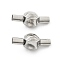 304 Stainless Steel European Clasps, Stainless Steel Color, Column, 21.5x9x9mm