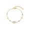 Stainless Steel Oval Link Bracelets for Women, Golden, 6-3/4 inch(17cm)