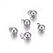 Tarnish Resistant 304 Stainless Steel Sphere Charms, Round Ball, Stainless Steel Color, 8x5mm, Hole: 1.8mm
