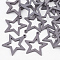Pear Wood Pendants, Dyed, Star, Slate Gray, 31x29x3mm, Hole: 1.8mm
