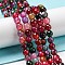 Natural Agate Beads Strands, Dyed & Heated, Round, Faceted, Red, 6mm, Hole: 1mm, about 62pcs/strand, 14.37~14.76 inch(36.5~37.5cm)