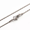 Tarnish Resistant 304 Stainless Steel Boston Link Chain Necklaces, with Lobster Claw Clasps, Stainless Steel Color, 17.7 inch(45cm), 1mm